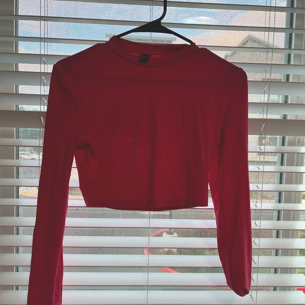 Hot Pink Stretchy Crop Top (: